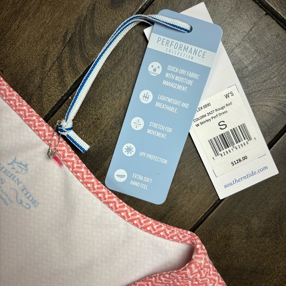 Southern Tide Shirley Performance Dress. Draw string detail crew neck size S NWT - Picture 6 of 11